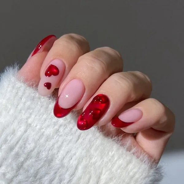3d_Heart_Red_Cateye_Nails