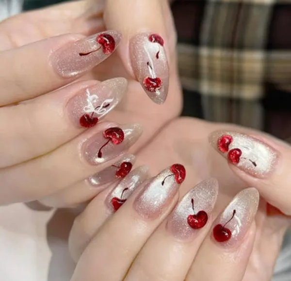 Cateye_Cherry_3_D_Nails