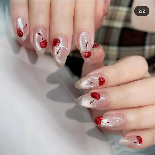 Cateye_Cherry_3_D_Nails