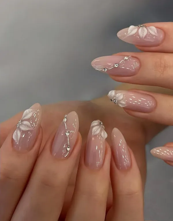 Nude_3d_Flower_Stone_Nails