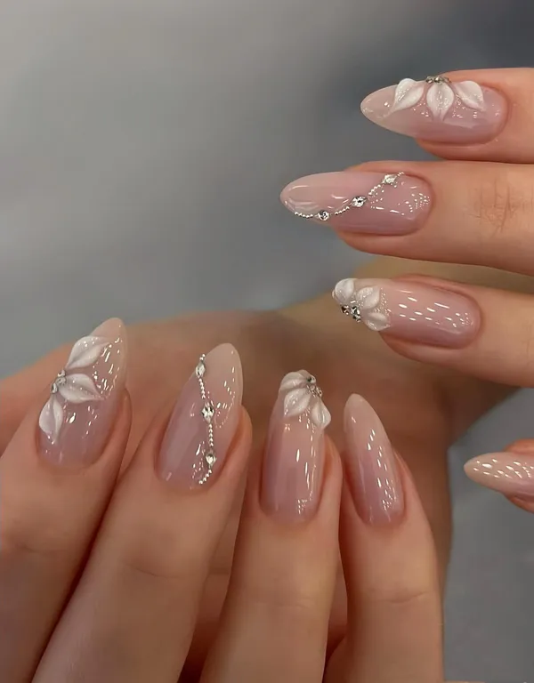 Nude_3d_Flower_Stone_Nails