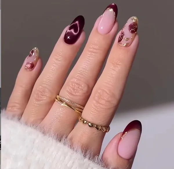 Flower_Heart_Cateye_Nails