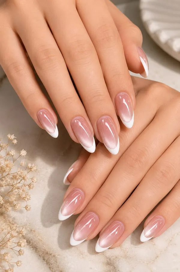 Pink_Cateye_White_French_Nails