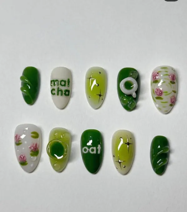 Greeny_Matcha_Nails