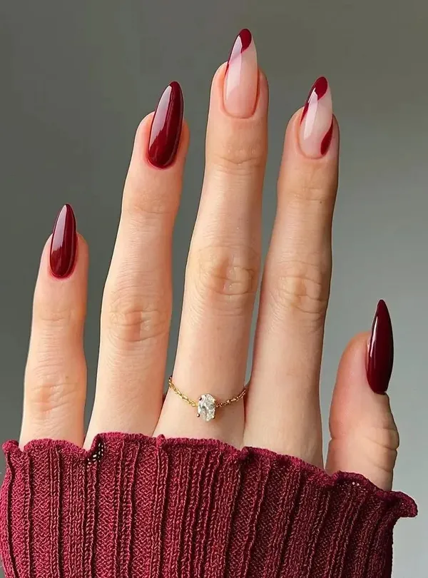 Abstract_Maroon_Nails