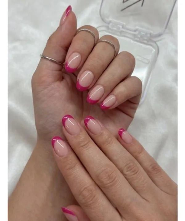 Magenta_French_Nude_Pink_Nails