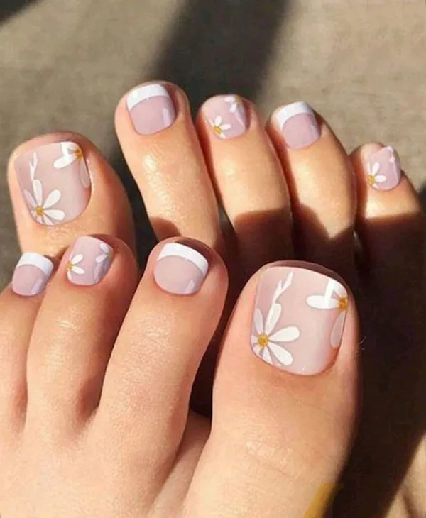 Flower_French_Toe_Nails