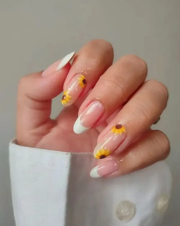 Sunflower_French_Nails