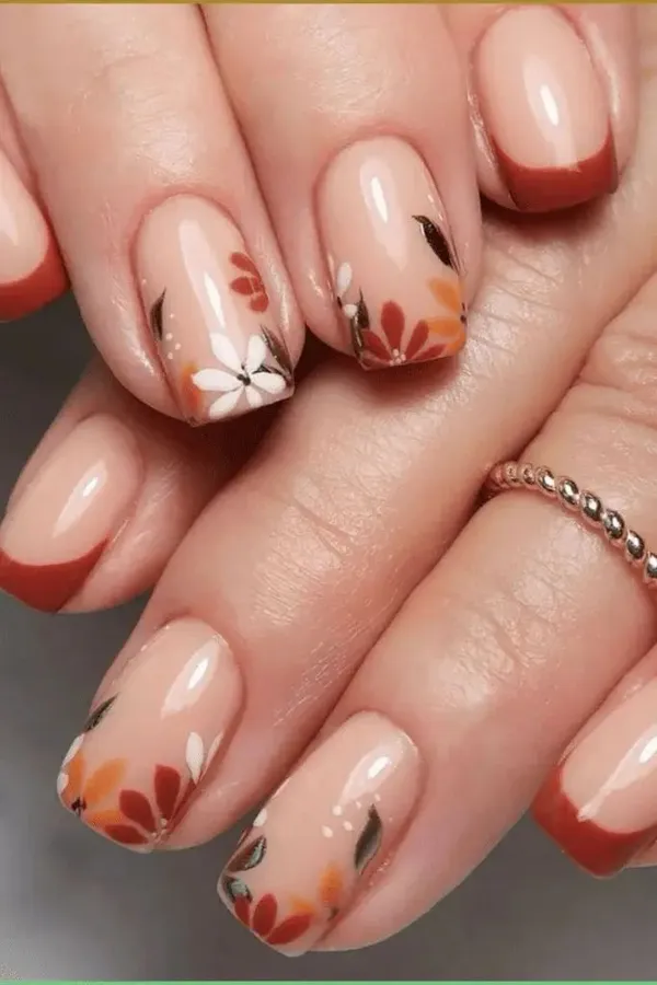 Flower_French_Nails