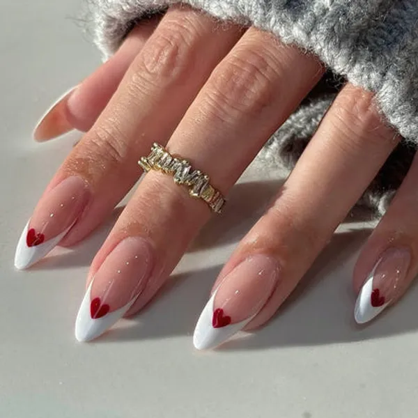 White_French_Heart_Nails