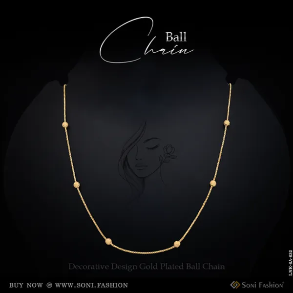 Decorative_Design_Gold_Plated_Ball_Chain_For_Ladies_Style_A632