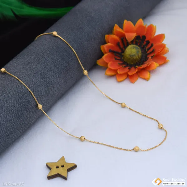 Decorative_Design_Gold_Plated_Ball_Chain_For_Ladies_Style_A632