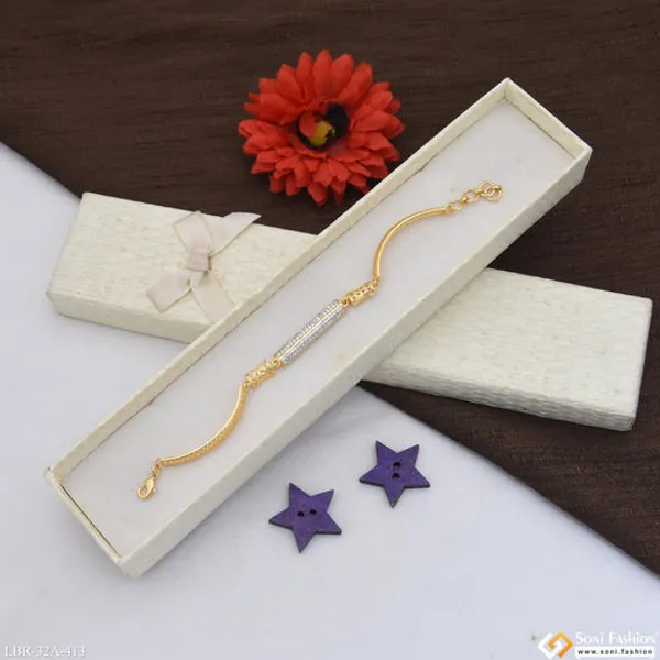 1_Gram_Gold_Plated_New_Style_Bracelet_For_Ladies_Style_A413