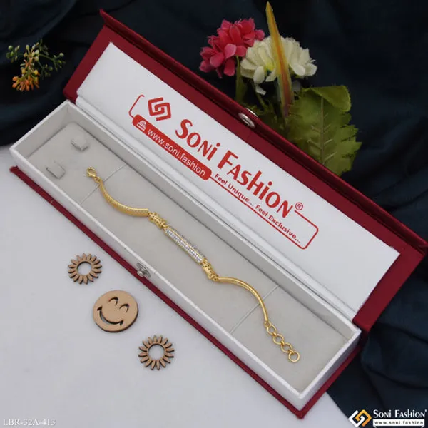 1_Gram_Gold_Plated_New_Style_Bracelet_For_Ladies_Style_A413