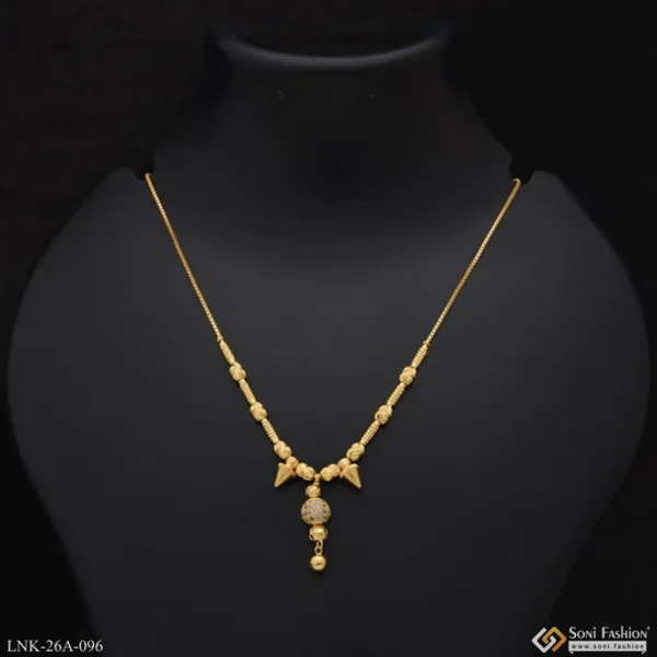 1_Gram_Gold_Plated_With_Diamond_Finely_Detailed_Necklace_For_Lady_Style_A096