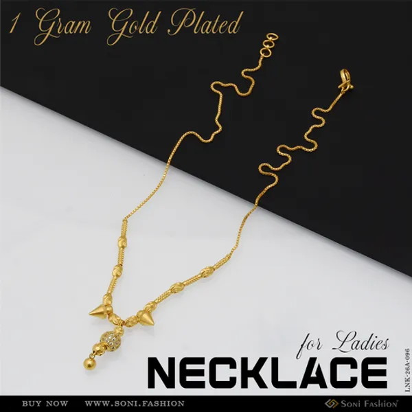 1_Gram_Gold_Plated_With_Diamond_Finely_Detailed_Necklace_For_Lady_Style_A096