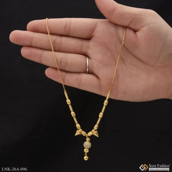 1_Gram_Gold_Plated_With_Diamond_Finely_Detailed_Necklace_For_Lady_Style_A096