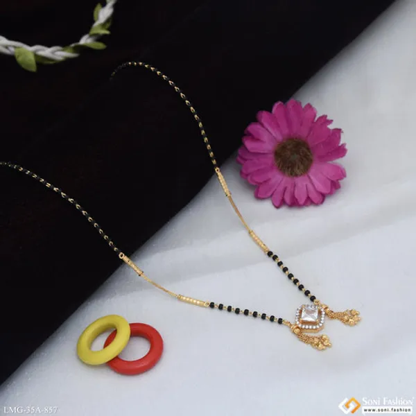 1_Gram_Gold_Plated_Radiant_Design_Mangalsutra_For_Women_Style_A857