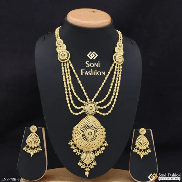 1_Gram_Gold_Plated_Decorative_Design_Necklace_Set_For_Women_Style_B308