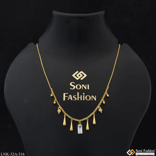 1_Gram_Gold_Plated_Artisanal_Design_Necklace_For_Ladies_Style_A516
