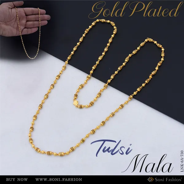 Opulent_Design_Gold_Plated_Tulsi_Mala_For_Women_Style_A730