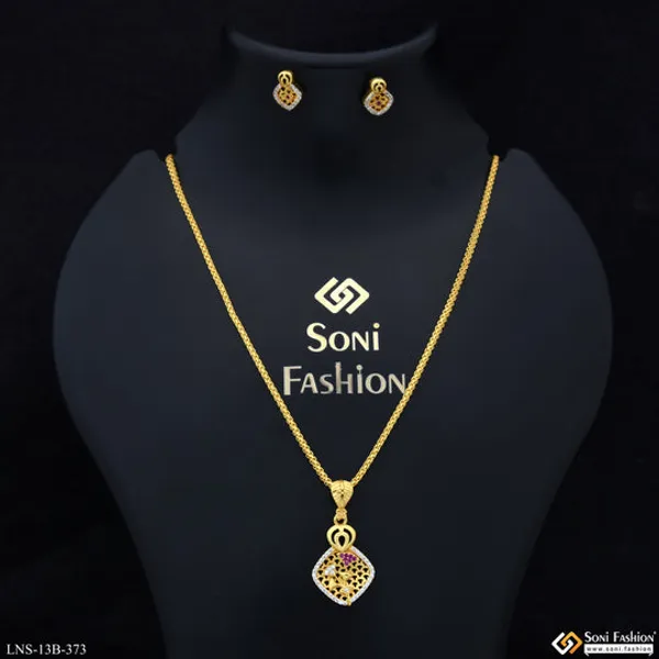 Magnificent_Design_Gold_Plated_Necklace_Set_For_Women_Style_B373