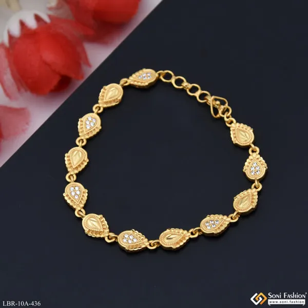 Artisanal_Design_Gold_Plated_Bracelet_For_Ladies_Style_A436