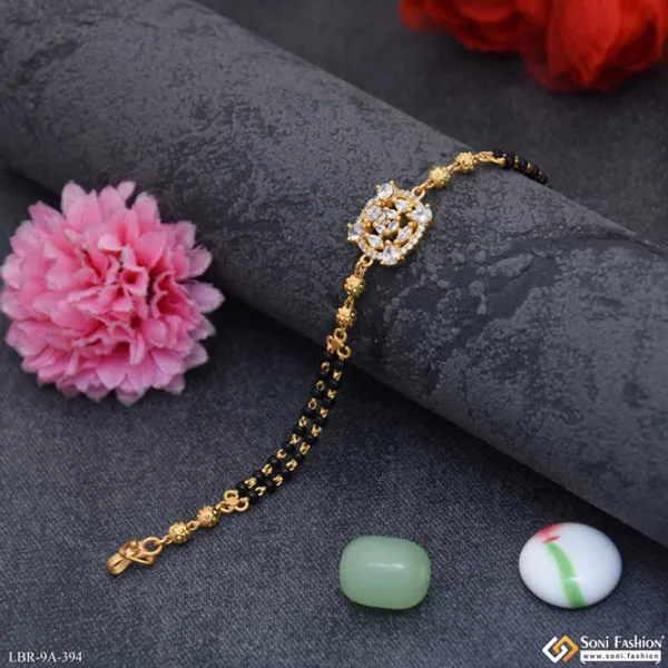 Designer_Gold_Plated_Mangalsutra_Bracelet_For_Women_Style_A394