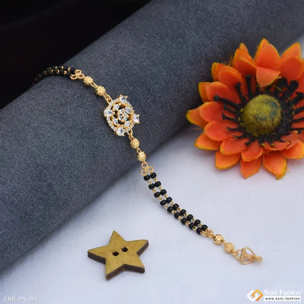 Designer_Gold_Plated_Mangalsutra_Bracelet_For_Women_Style_A394