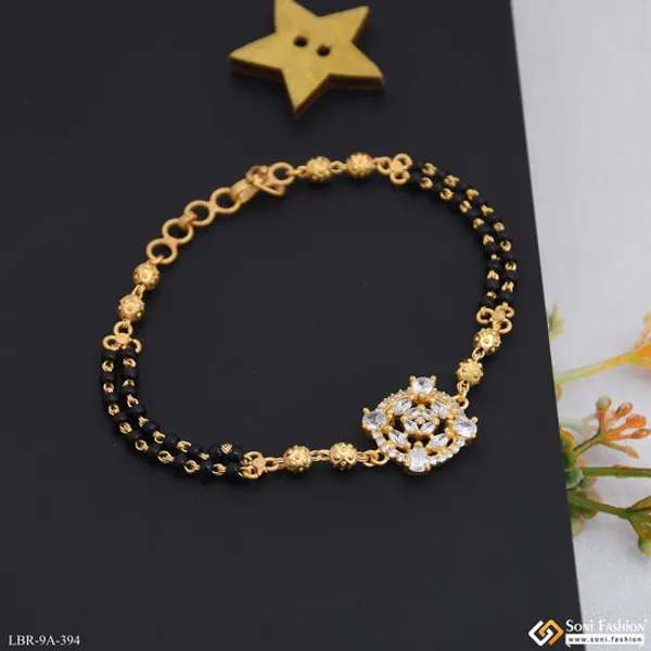 Designer_Gold_Plated_Mangalsutra_Bracelet_For_Women_Style_A394