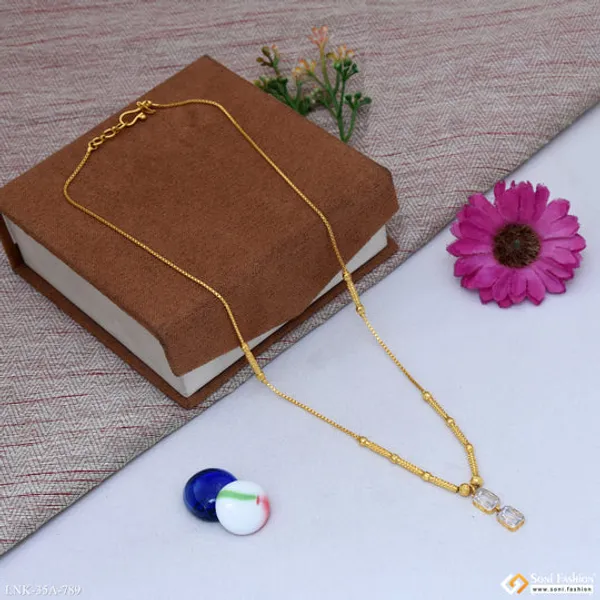 1_Gram_Gold_Plated_Classic_Design_Necklace_For_Women_Style_A789