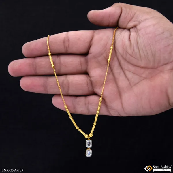 1_Gram_Gold_Plated_Classic_Design_Necklace_For_Women_Style_A789