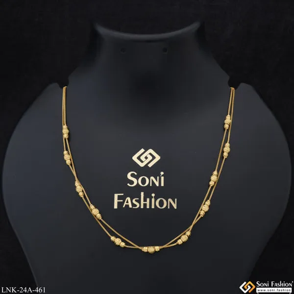 1_Gram_Gold_Plated_Classic_Design_Finely_Detailed_Necklace_For_Lady_Style_A461