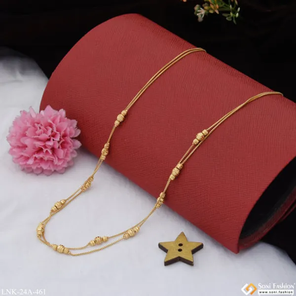 1_Gram_Gold_Plated_Classic_Design_Finely_Detailed_Necklace_For_Lady_Style_A461