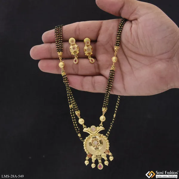 Best_Quality_Gold_Plated_Mangalsutra_Set_For_Women_Style_A549