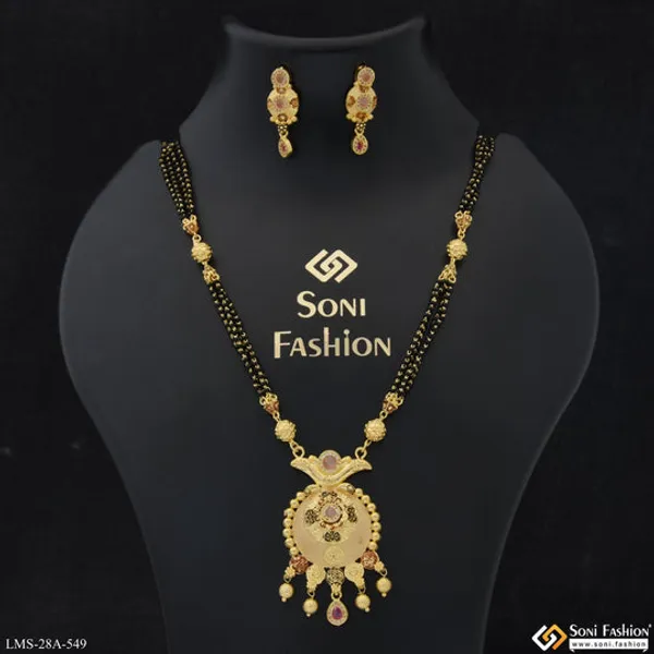 Best_Quality_Gold_Plated_Mangalsutra_Set_For_Women_Style_A549