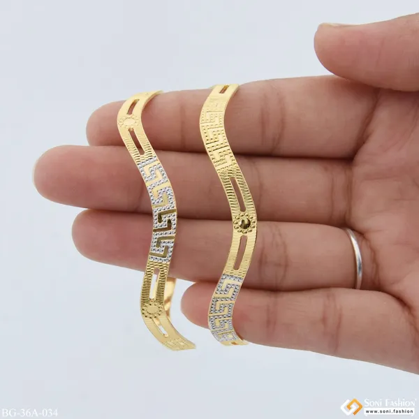 1_Gram_Gold_Plated_Lovely_Design_Graceful_Design_Bangles_For_Lady_Style_A034