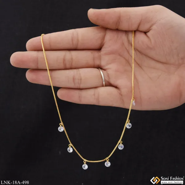 1_Gram_Gold_Plated_Casual_Design_Necklace_For_Ladies_Style_A498