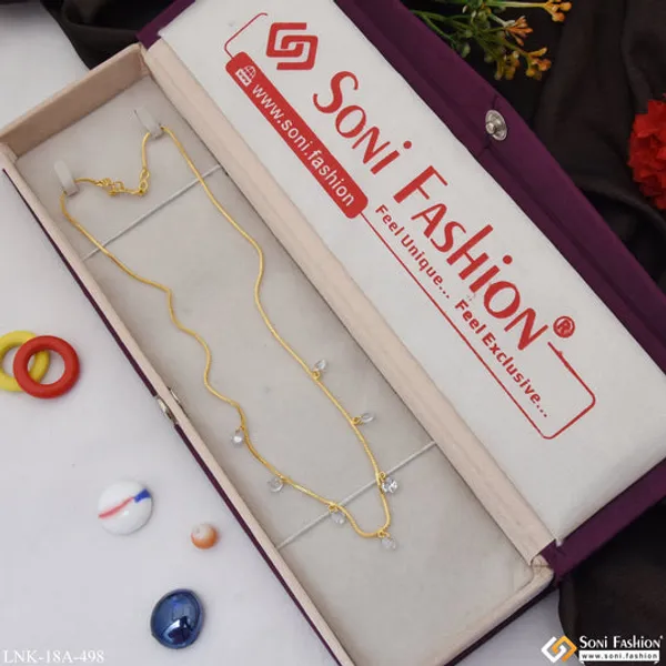 1_Gram_Gold_Plated_Casual_Design_Necklace_For_Ladies_Style_A498