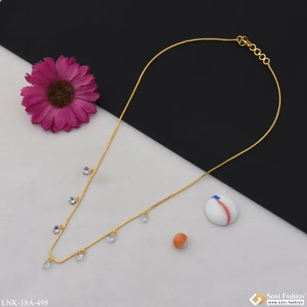 1_Gram_Gold_Plated_Casual_Design_Necklace_For_Ladies_Style_A498
