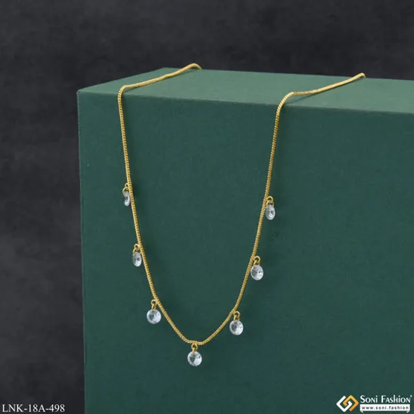 1_Gram_Gold_Plated_Casual_Design_Necklace_For_Ladies_Style_A498