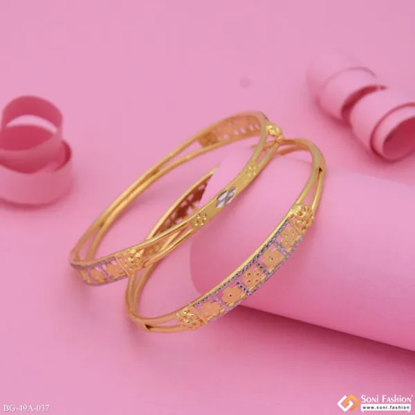 1_Gram_Gold_Plated_Charming_Design_Bangles_For_Ladies_Style_A037