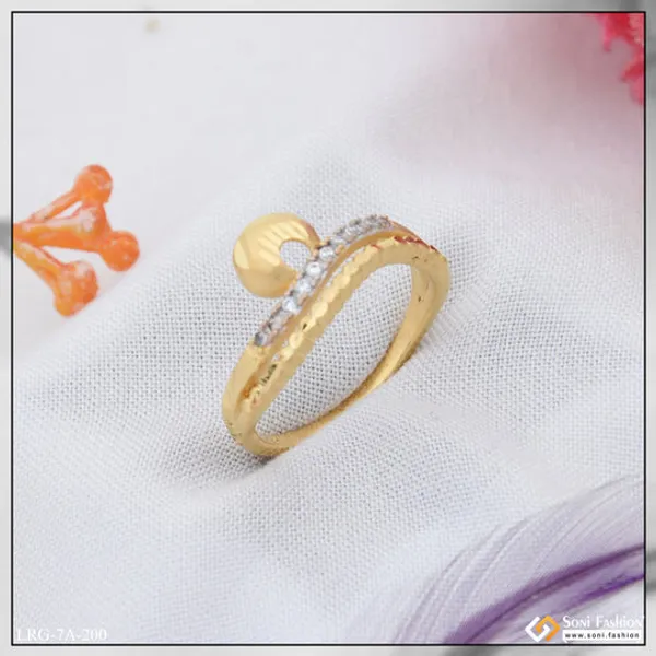 1_Gram_Gold_Plated_With_Diamond_Superior_Quality_Ring_For_Ladies_Style_A200