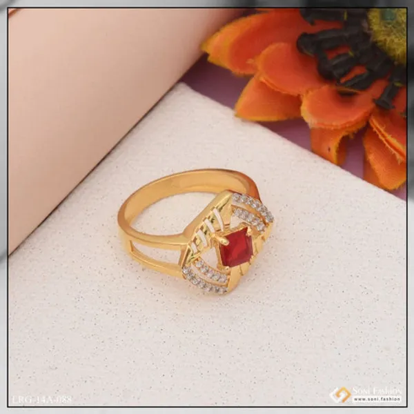 1_Gram_Gold_Plated_Red_Stone_With_Diamond_Funky_Design_Ring_For_Ladies_Style_Lrg_088