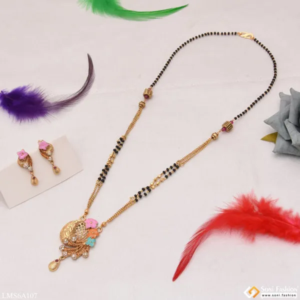 Fancy_Design_Flower_With_Black_Moti_Gold_Plated_Mangalsutra_Set_For_Women_Style_Lmsa107
