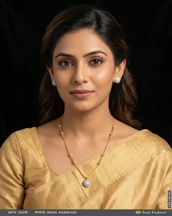 1_Gram_Gold_Plated_Opulent_Design_Necklace_Set_For_Ladies_Style_B309