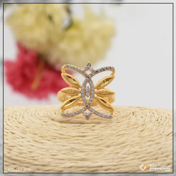 1_Gram_Gold_Plated_Butterfly_With_Diamond_Fashionable_Ring_For_Ladies_Style_Lrg_019