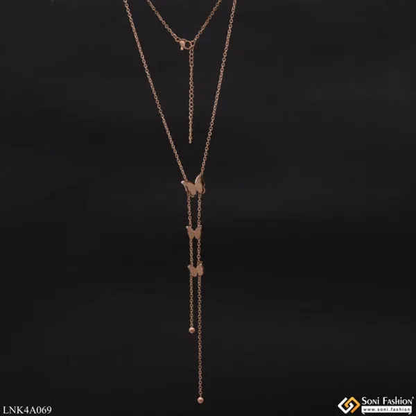 Butterfly_High_Class_Design_Rose_Gold_Necklace_For_Women_Girls_Style_Lnka069
