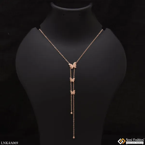 Butterfly_High_Class_Design_Rose_Gold_Necklace_For_Women_Girls_Style_Lnka069
