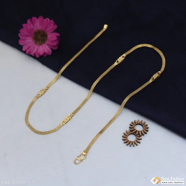 1_Gram_Gold_Plated_Antique_Design_Graceful_Design_Chain_For_Ladies_Style_A329